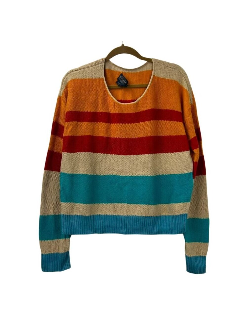 Pendleton Woolen Mills Sweater Women's Medium Multicolor Striped Made In Peru